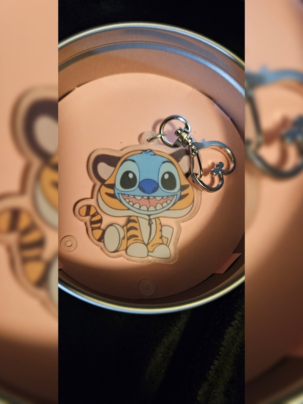 Disney Stitch Cute Blue Cartoon Keychain Charm Cute Blue Stitch Tiger Keychain